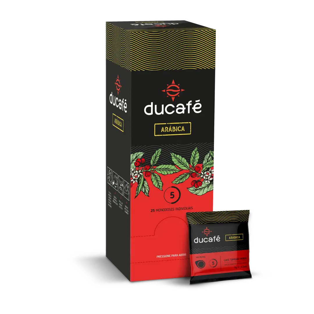 Red and black box of 150 arabica coffee pods from Beija Flor, a Portugal-based coffee roaster and partner